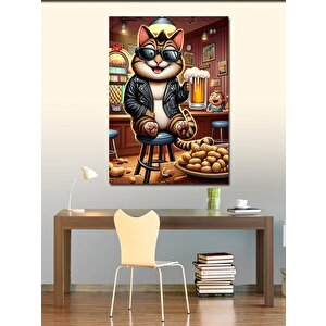 Kanvas Tablo Barista Kedi