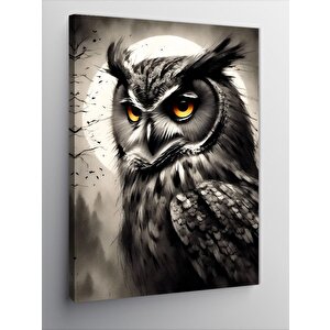 Kanvas Tablo Baykuş Portresi 70x100 cm