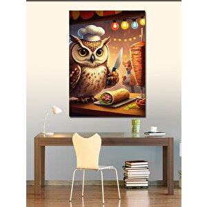 Kanvas Tablo Dönerci Baykuş 70x100 cm