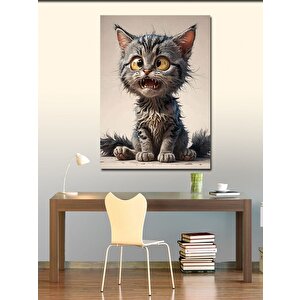 Kanvas Tablo Şaşkın Kedi