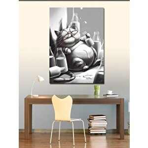 Kanvas Tablo Süt Ve Kedi 70x100 cm