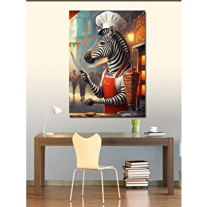 Kanvas Tablo Dönerci Şef Zebra 70x100 cm