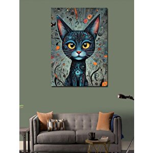 Kanvas Tablo Gözlü Kedi