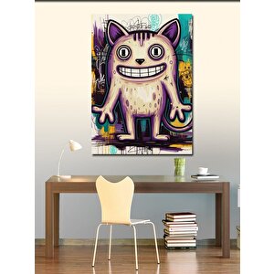 Kanvas Tablo Çizgi Karakter Kedi