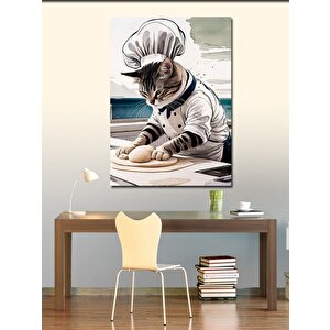 Kanvas Tablo Aşçı Kedi