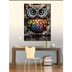 Kanvas Tablo Sevimli Şaşkın Baykuş 50x70 cm