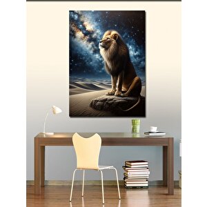 Kanvas Tablo Ayakta Kedi Aslan