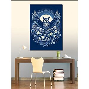 Kanvas Tablo Kanatlarını Açmış Baykuş 50x70 cm