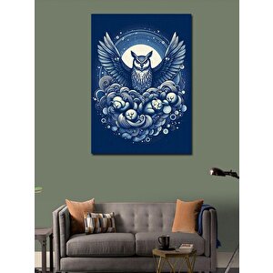 Kanvas Tablo Kanatlarını Açmış Baykuş 50x70 cm