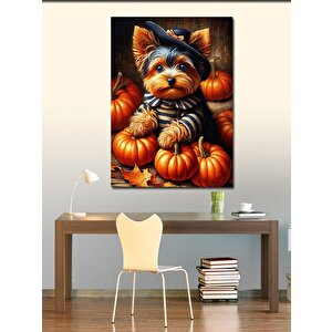 Kanvas Tablo Balkabağı Kedi