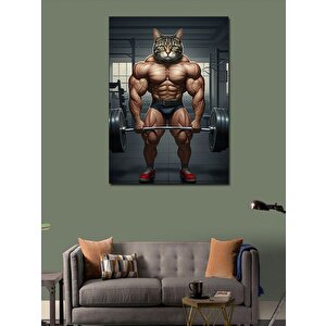 Kanvas Tablo Kaslı Kedi 70x100 cm