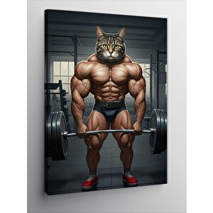 Kanvas Tablo Kaslı Kedi