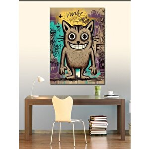 Kanvas Tablo Graffiti Kedi