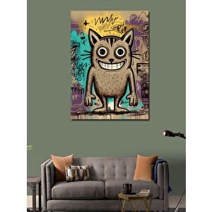 Kanvas Tablo Graffiti Kedi