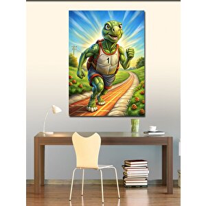 Kanvas Tablo Koşan Kaplumbağa 70x100 cm