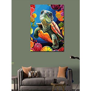 Kanvas Tablo Kaplumbağa 100x140 cm