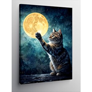 Kanvas Tablo Ayı Yakalayan Kedi
