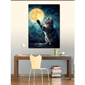 Kanvas Tablo Ayı Yakalayan Kedi