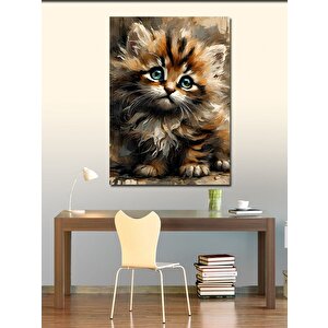 Kanvas Tablo Tüylü Yavru Kedi 100x140 cm