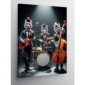 Kanvas Tablo Kedi Orkestrası