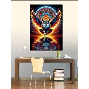 Kanvas Tablo Baykuş Ve Desenler 70x100 cm