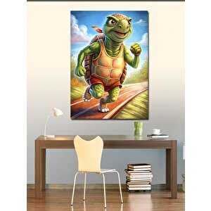 Kanvas Tablo Koşan Kaplumbağa 70x100 cm