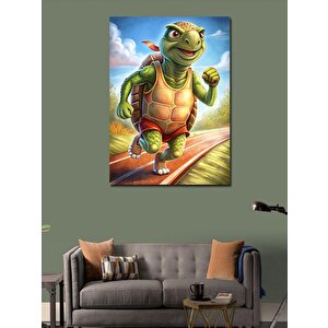 Kanvas Tablo Koşan Kaplumbağa 70x100 cm