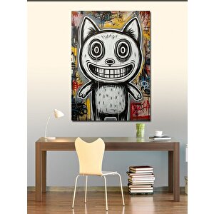 Kanvas Tablo Karikatür Kedi 70x100 cm