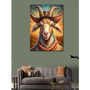 Kanvas Tablo Boynuzlu Keçi 70x100 cm