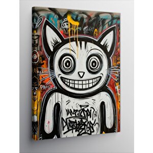 Kanvas Tablo Graffiti Kedi