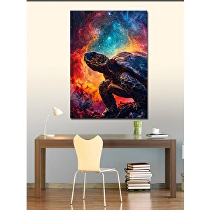Kanvas Tablo Işıltılı Gökyüzü Ve Kaplumbağa 100x140 cm