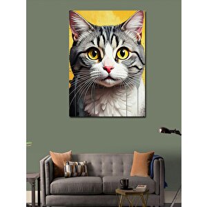 Kanvas Tablo Büyük Gözlü Kedi 70x100 cm