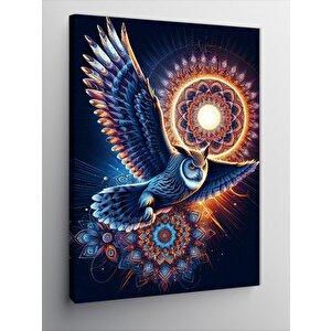 Kanvas Tablo Baykuş Ve Desenler 100x140 cm