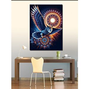 Kanvas Tablo Baykuş Ve Desenler 100x140 cm