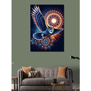 Kanvas Tablo Baykuş Ve Desenler 70x100 cm