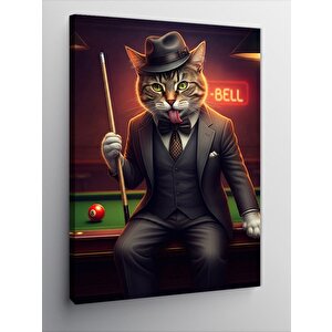 Kanvas Tablo Şapkalı Kedi 70x100 cm