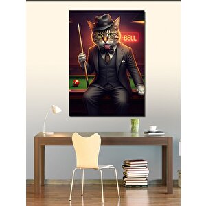 Kanvas Tablo Şapkalı Kedi 70x100 cm