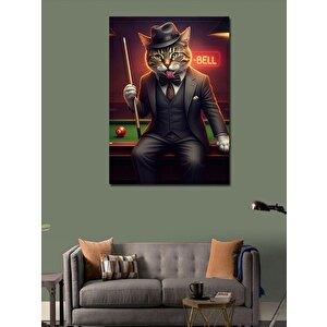 Kanvas Tablo Şapkalı Kedi 70x100 cm