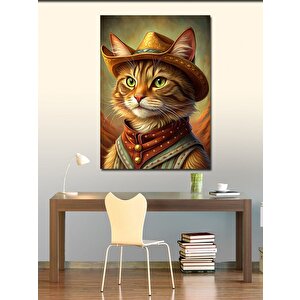 Kanvas Tablo Kovboy Kedi