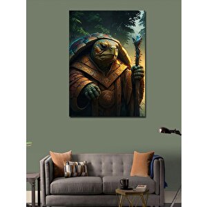 Kanvas Tablo Bilge Kaplumbağa 100x140 cm