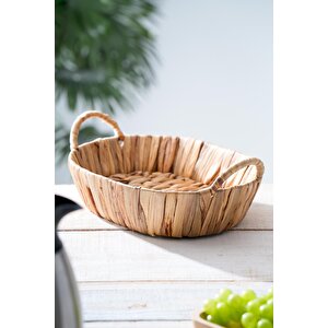 Wicker Hasır Ekmek Sepeti - 30 Cm
