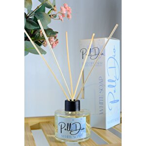 Beyaz Sabun Bambu Çubuklu Ortam Ev Oda Salon Koku Kokusu Ve Oda Parfümü 120 Ml