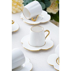 Lotus 6 Kişilik Kahve Fincanı Takımı - 90 Ml