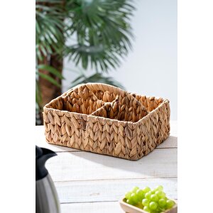 Wicker Hasır Kaşıklık Düzenleyici - 30 Cm
