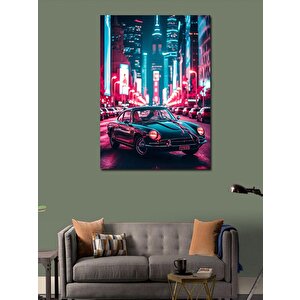 Kanvas Tablo Şehirdeki Klasik Araba 100x140 cm