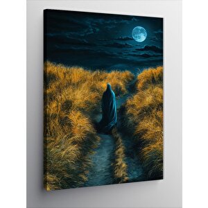 Kanvas Tablo Ay Işığında Yalnız Adam 70x100 cm