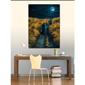 Kanvas Tablo Ay Işığında Yalnız Adam 70x100 cm