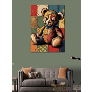 Kanvas Tablo Kırkyama Oyuncak Ayı 70x100 cm