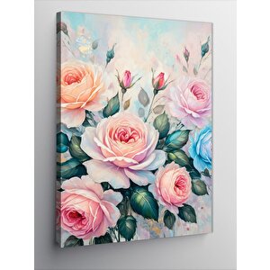 Kanvas Tablo Pembe Güller 70x100 cm
