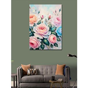 Kanvas Tablo Pembe Güller 70x100 cm